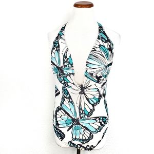 COLE Deep Plunge Halter Onepiece Swimsuit 14